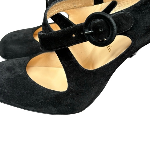 CHRISTIAN LOUBOUTIN SUEDE 100 MISS ELLEN CRISSCROSS PUMPS 40.5 - Picture 9 of 14